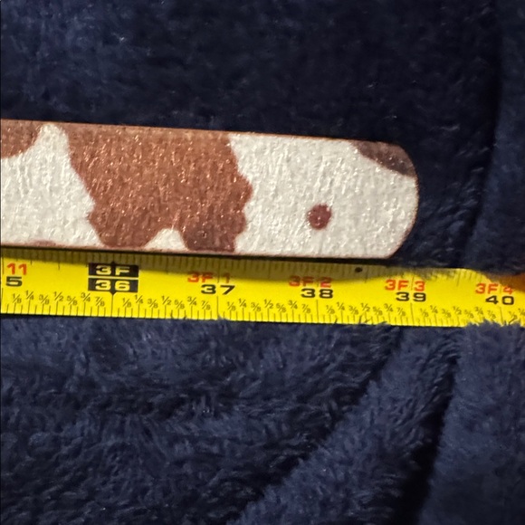 Brown and White Cowhide Belt - Picture 6 of 7